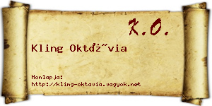 Kling Oktávia névjegykártya
